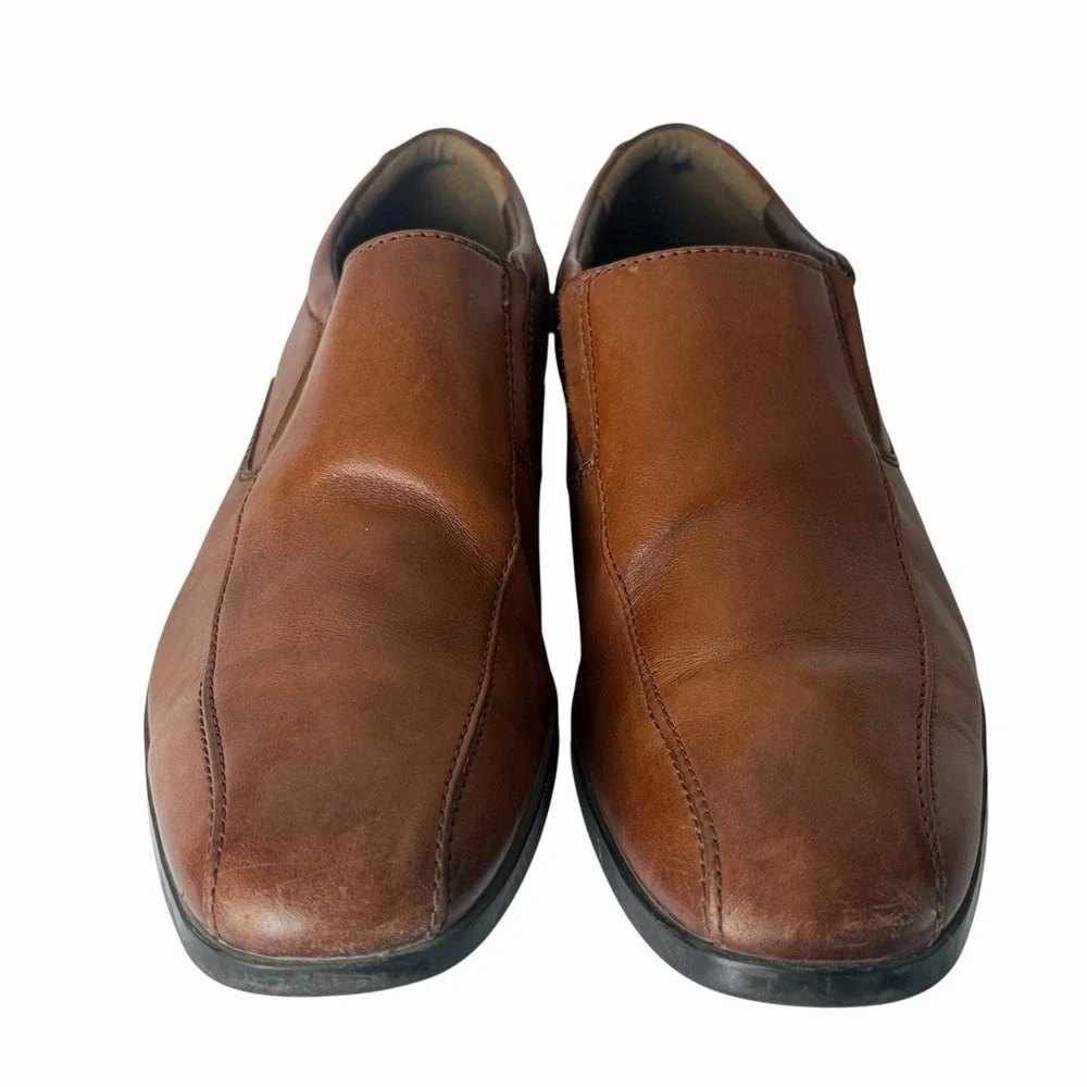 Clarks Ave Men's Brown Leather Slip On Loafer Dress Shoes Size 10.5 Casual Dress